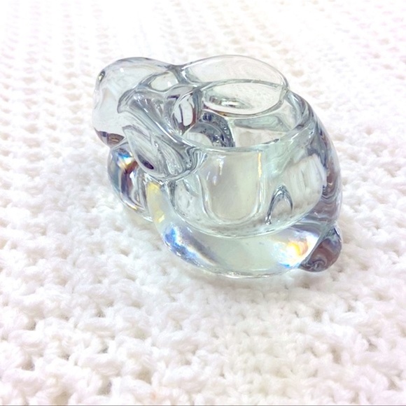 NWT Vintage Indiana Glass Company | Crystal Bunny‎ Rabbit Votive Candle Holder - Picture 7 of 12
